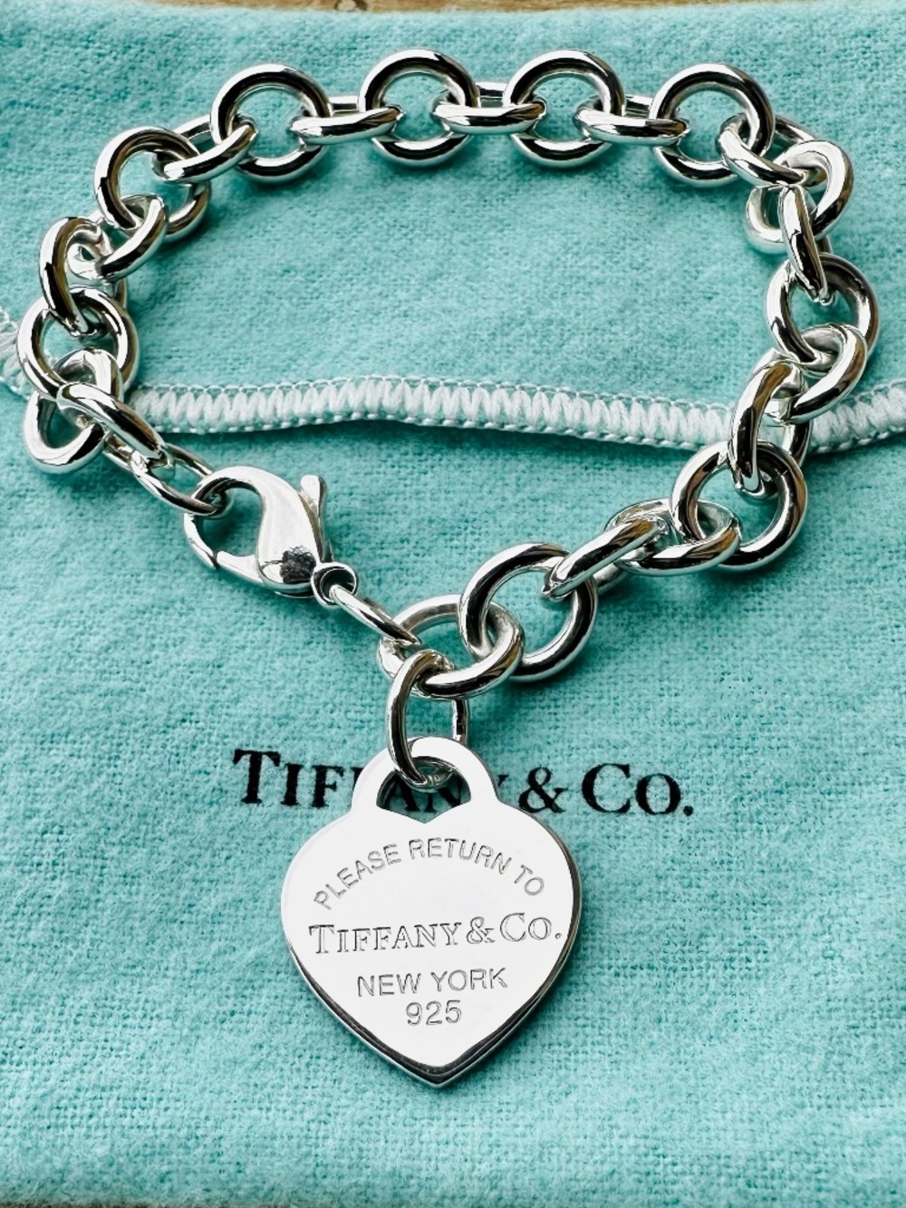 Return to Tiffany Heart Tag Bracelet Silver 7.5 inches